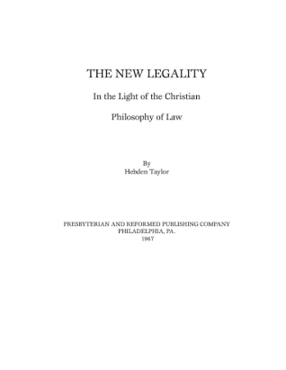 Sampul buku The New Legality: In The Light Of the Christian Philosophy Of Law