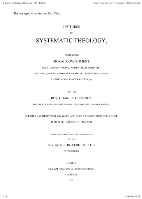 Sampul buku Lectures on Systematic Theology